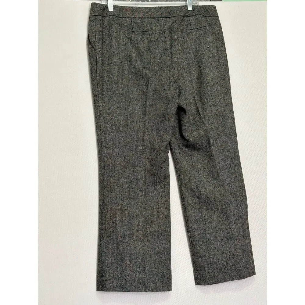 Calvin‎ Klein Wool Blend Dress Pants Gray Lined Straight Leg Women 14